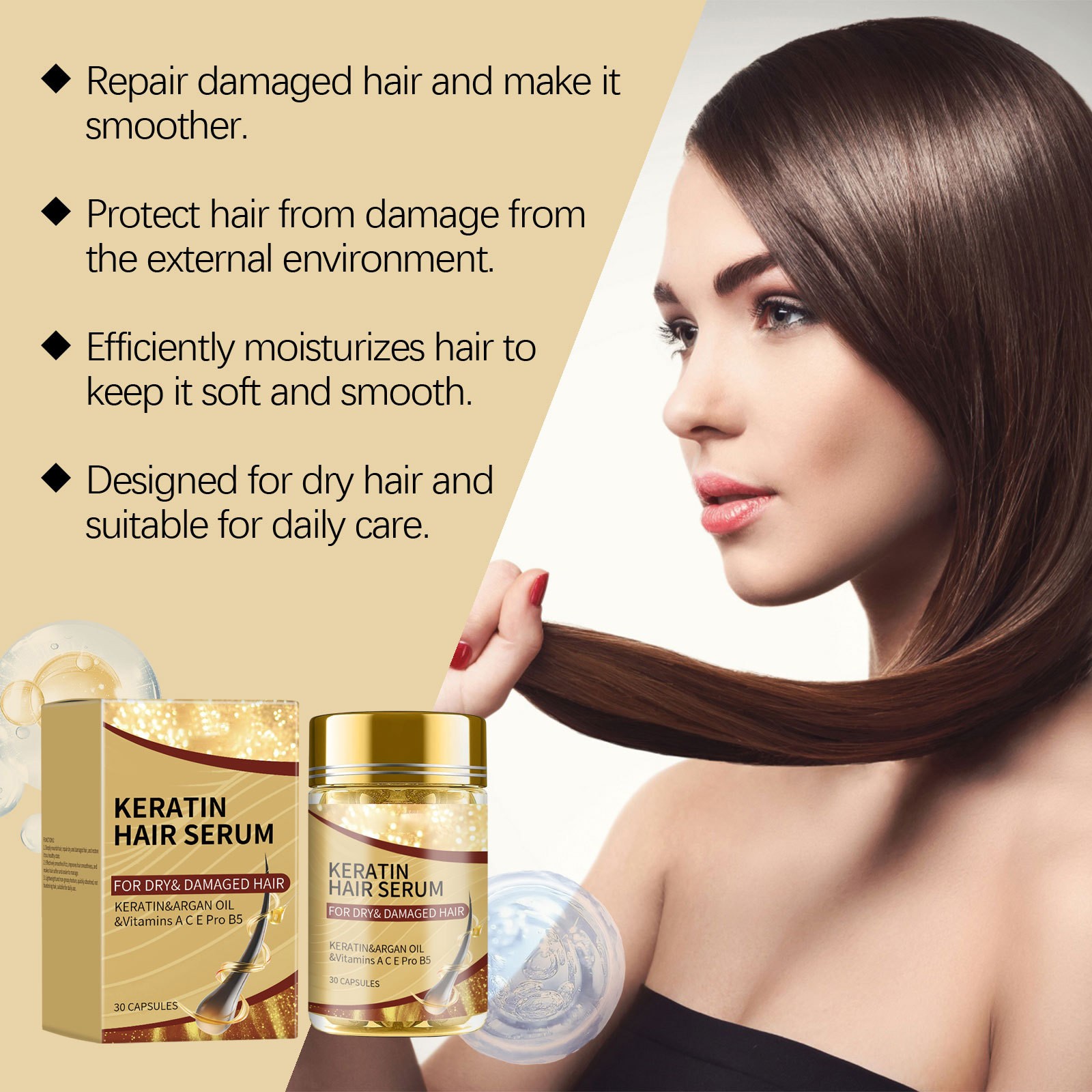 House Hair Care - Cápsulas de aceite de argán para