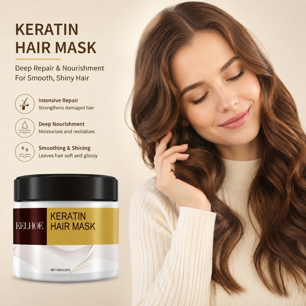 Hair Care Keratin - Mascarilla Capilar de Queratina con Aceite